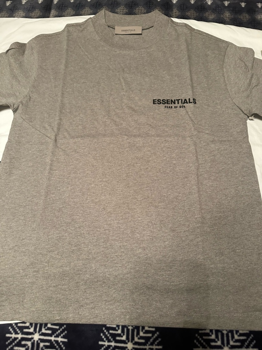 Fear of God ESSENTIALS Grey Logo Short Sleeve Tee